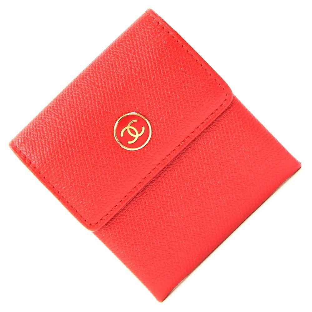 CHANEL Red Leather Wallet - Picture 1 of 6